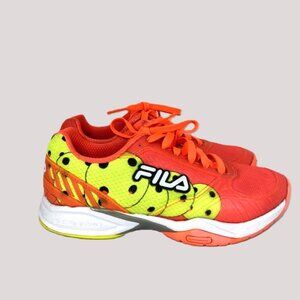 Fila Volley Zone Pickleball Unisex size 7 Fiery Coral Sneakers Athletic